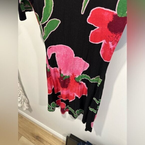 NWOT- DESIGUAL SHORT FLORAL SKATER DRESS - Picture 7 of 11